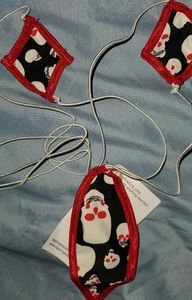 Goth Skull Print Micro Diamond Slingshot Monokini